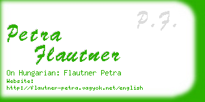 petra flautner business card